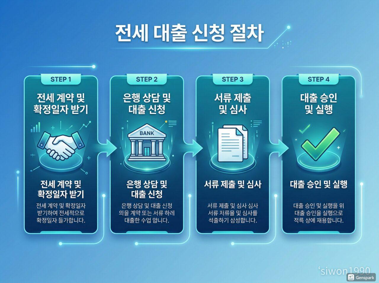 전세자금대출 신청 방법 단계별 절차