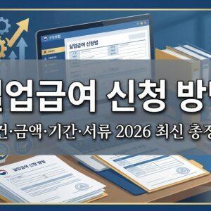실업급여 신청 방법 조건 금액 기간 2026 총정리