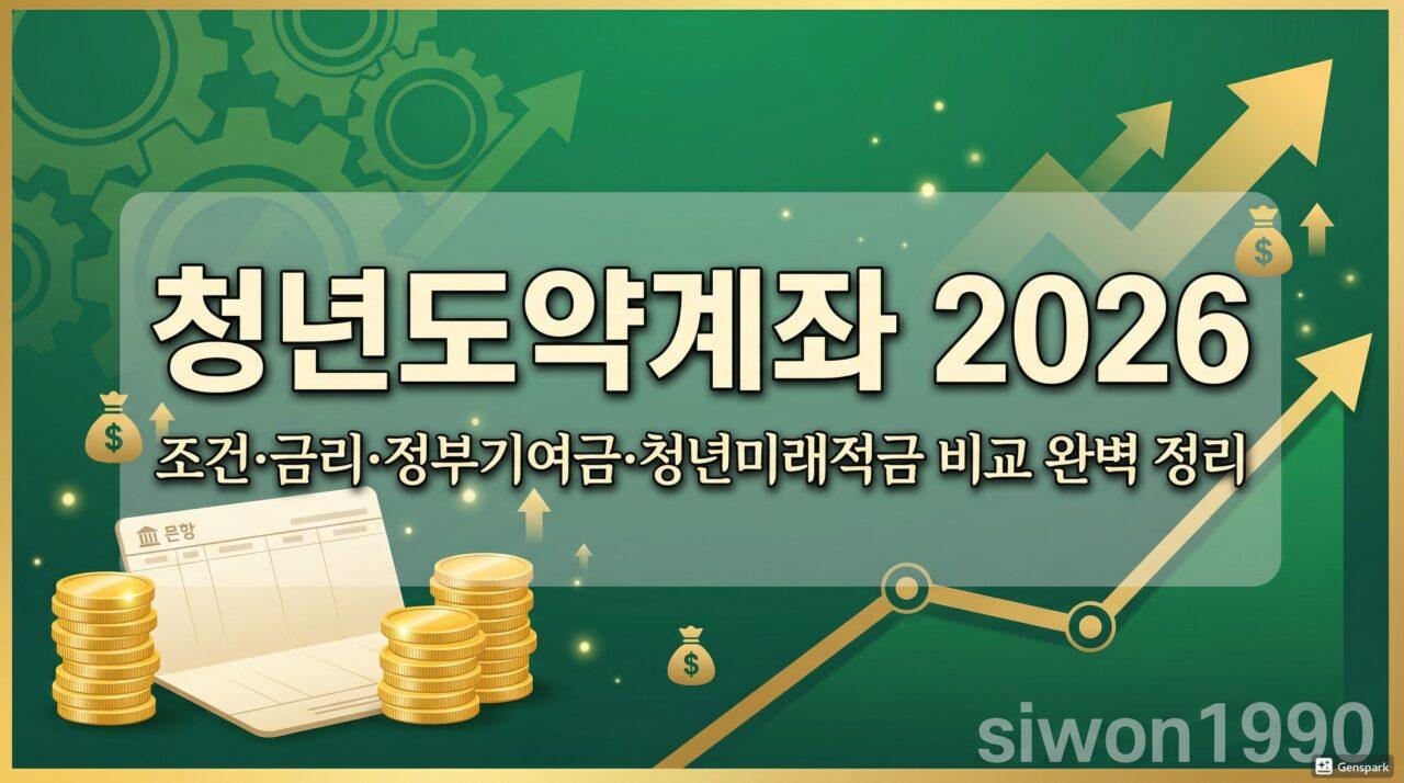 청년도약계좌 2026 완벽 정리 – 조건·금리·정부기여금·청년미래적금 비교까지