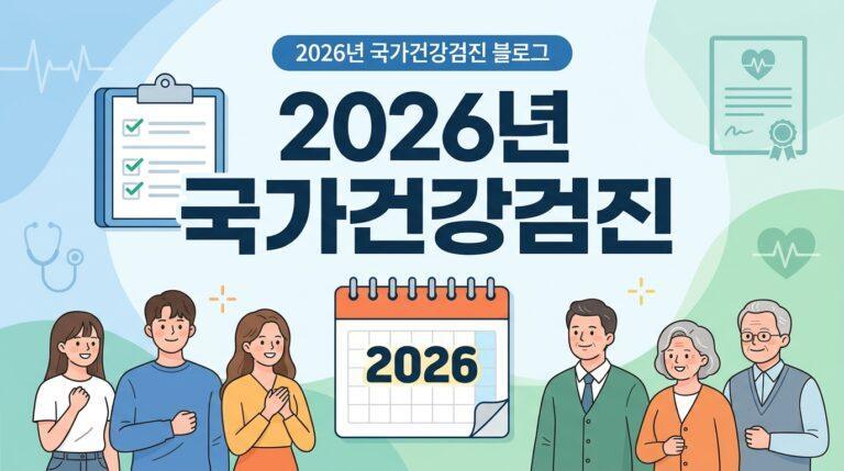 2026년 국가건강검진 대상자 확인 방법과 검진 항목 총정리 안내 이미지