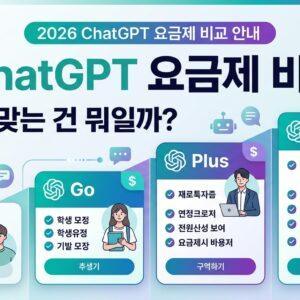 2026년 ChatGPT 무료 유료 요금제 비교 가이드 썸네일