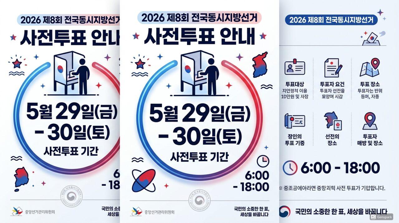 2026 사전투표 방법 총정리 — 오늘부터 이틀간, 투표소 찾기·준비물·타지역 (6.3 지방선거)