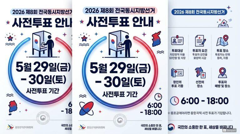 2026 사전투표 방법 총정리 — 오늘부터 이틀간 투표소 찾기 준비물