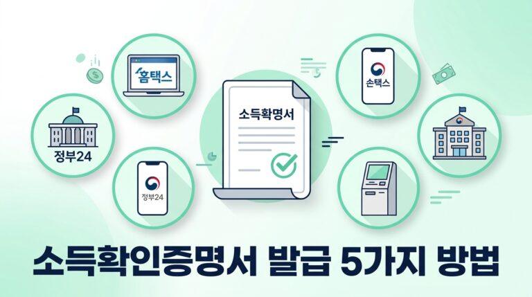 국민성장펀드 소득확인증명서 발급 방법 홈택스 손택스 정부24 총정리