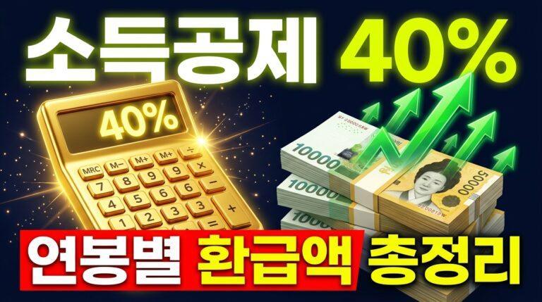 국민성장펀드 소득공제 40% 연봉별 환급액 계산법 총정리 썸네일