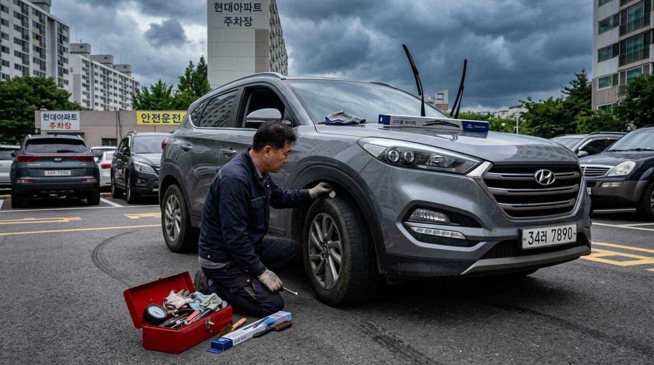 장마철 자동차 점검 — 타이어 마모 확인과 와이퍼 교체