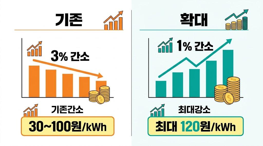 에너지캐시백 개편 전후 비교