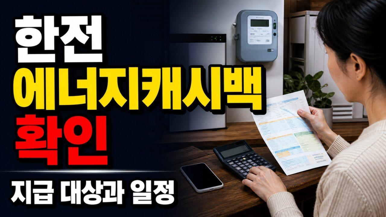 한전 에너지캐시백 전기 줄이면 자동 지급일까? 신청 여부 확인