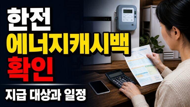 한전 에너지캐시백 전기 줄이면 자동 지급일까? 신청 여부 확인 관련 핵심 정보를 상징적으로 보여주는 썸네일 이미지