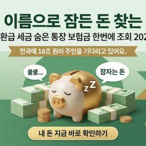 내 이름으로 잠든 돈 찾는 법 — 미환급 세금 숨은 통장 보험금 한번에 조회 2026