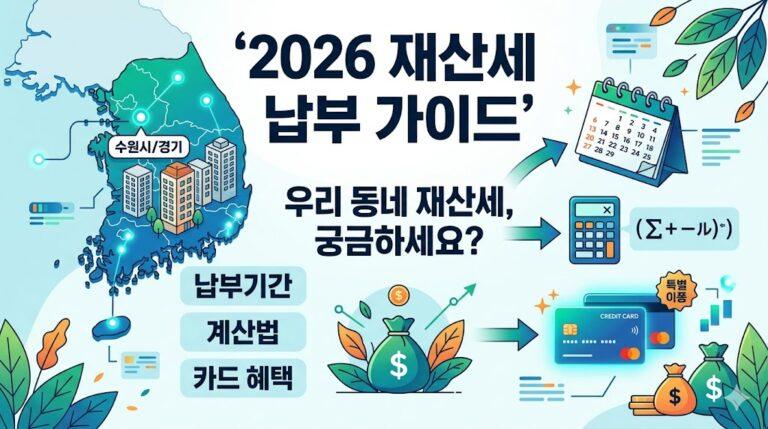 2026 재산세 납부기간 계산법 카드 혜택 총정리