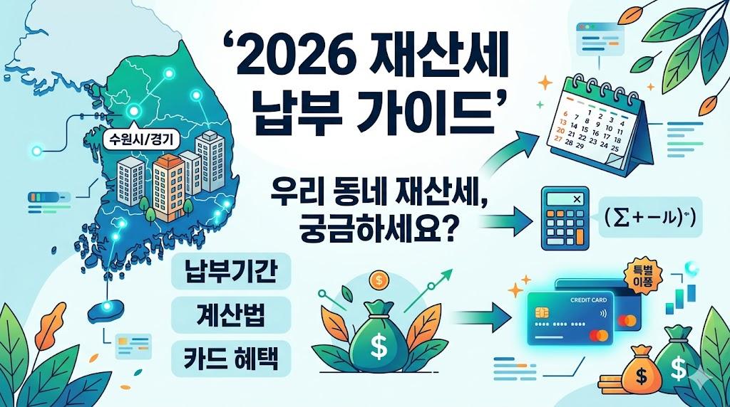 재산세 2026 총정리 — 납부기간·계산법·카드 혜택·1주택 감면 (7월 16일 시작)