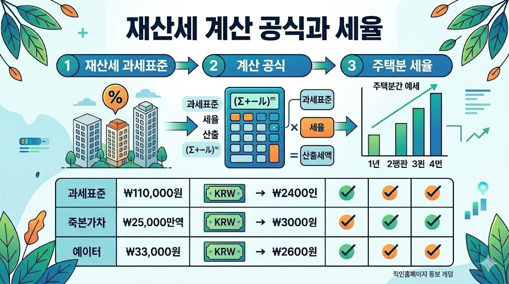 재산세 계산 공식과 세율