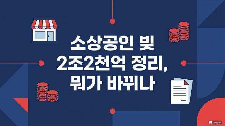 소상공인 빚 2조2천억 정리 2026 보증제도 개편 요약 썸네일