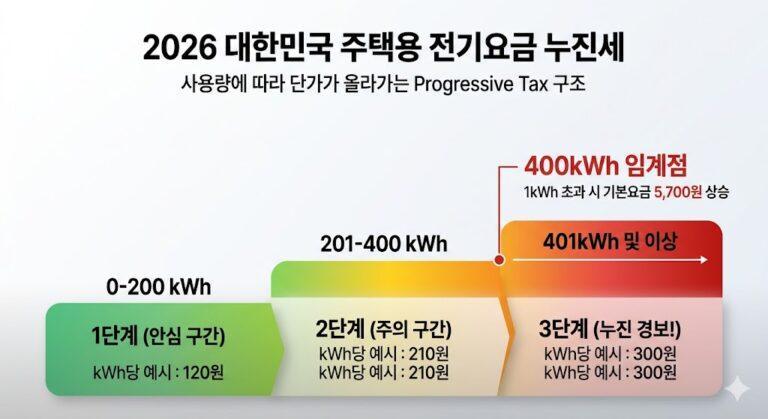 2026 여름 전기세 누진세 계산법 — 구간별 요금표 kWh당 단가 에어컨 사용시 얼마