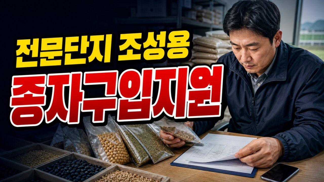 전문단지조성용종자구입지원