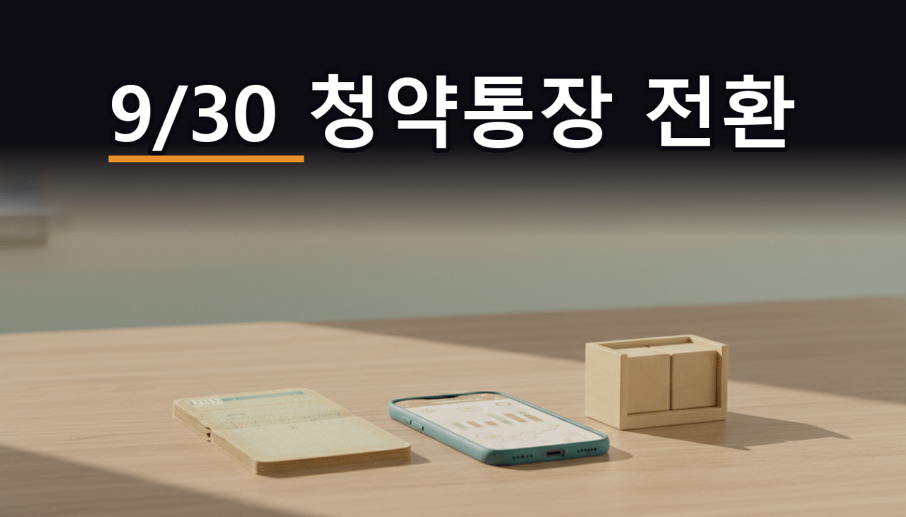 청약예금 주택청약종합저축 전환, 9월 30일 지나면 못 합니다