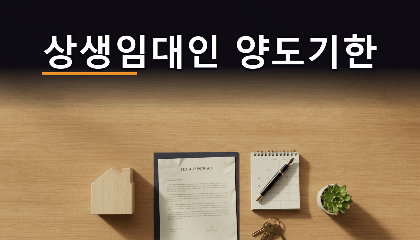상생임대인 양도기한 신설 - 임대차계약서와 집 모형, 달력이 놓인 책상